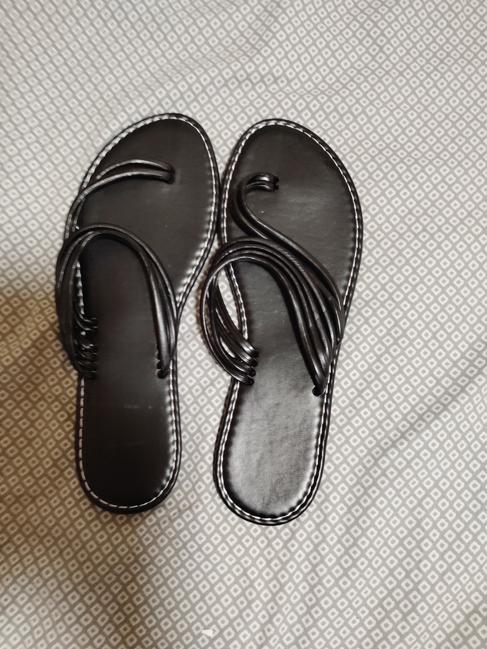 Women’s Black Multi-Strap Slide Sandals